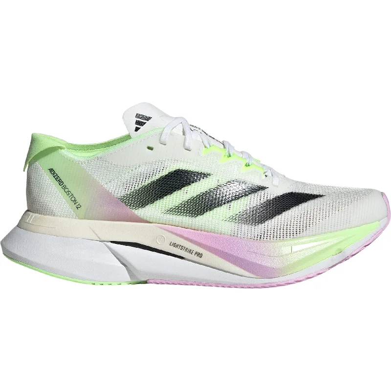 adidas Adizero Boston 12 Womens Running Shoes - White