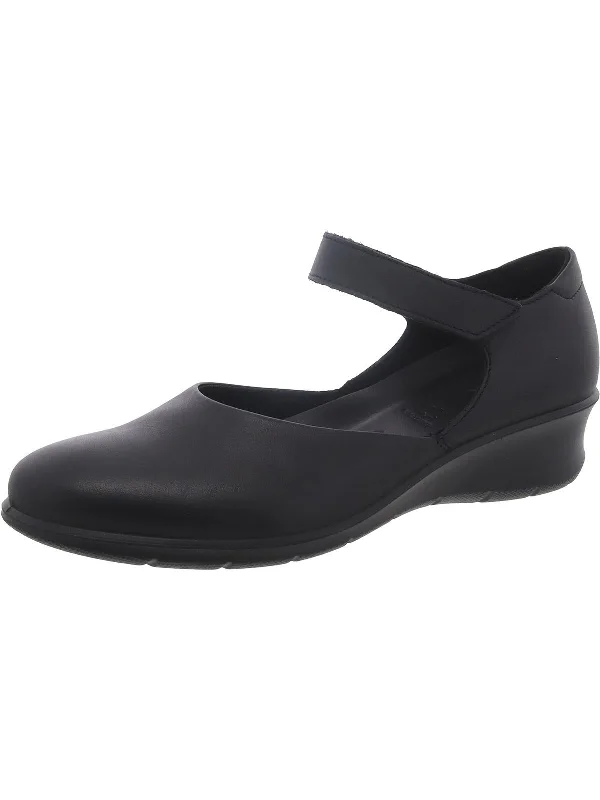 Felicia Womens Leather Slip On Mary Janes