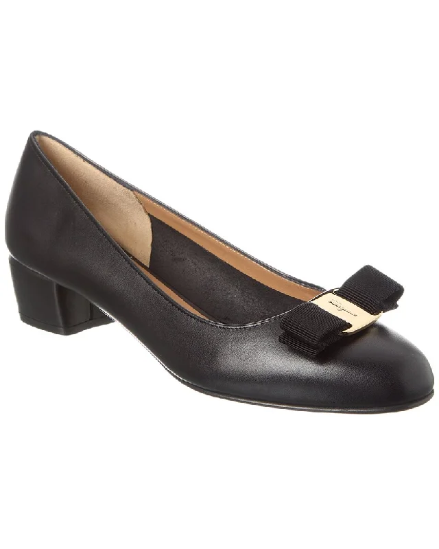 Ferragamo Vara Leather Flat