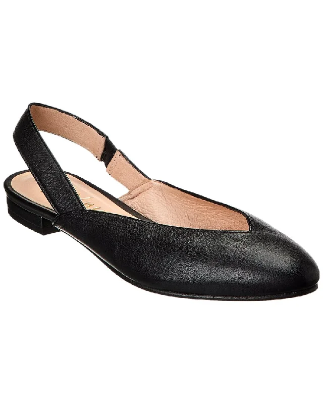 French Sole Breezy Leather Slingback Flat