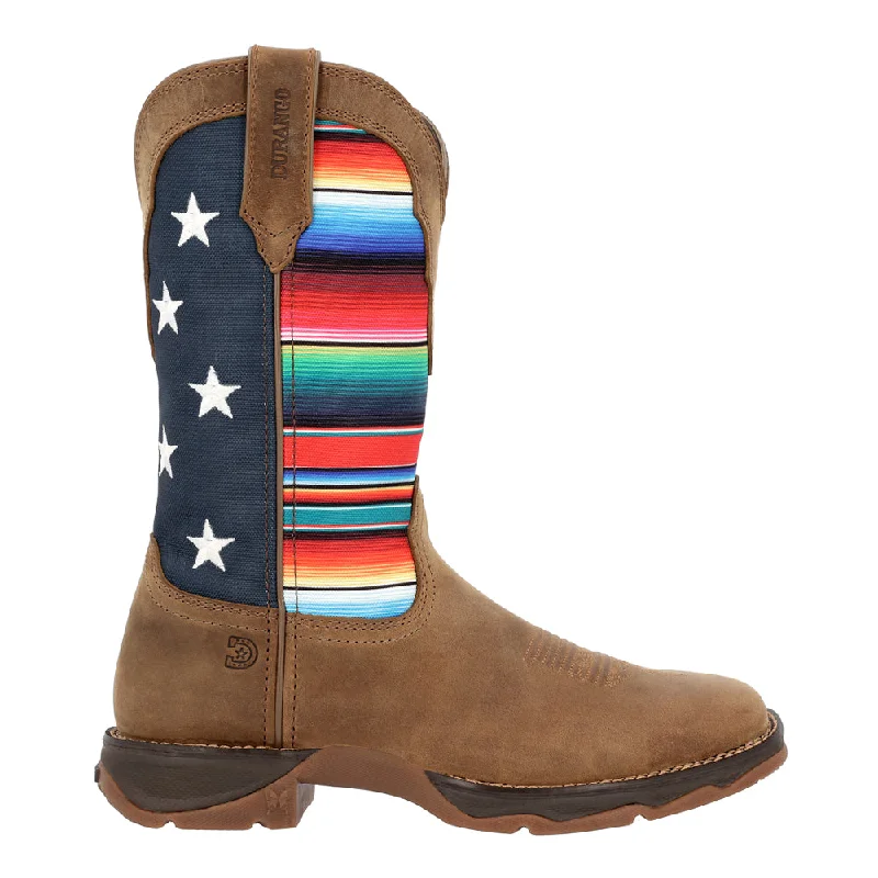 Lady Rebel Southwestern Square Toe Cowboy Boots