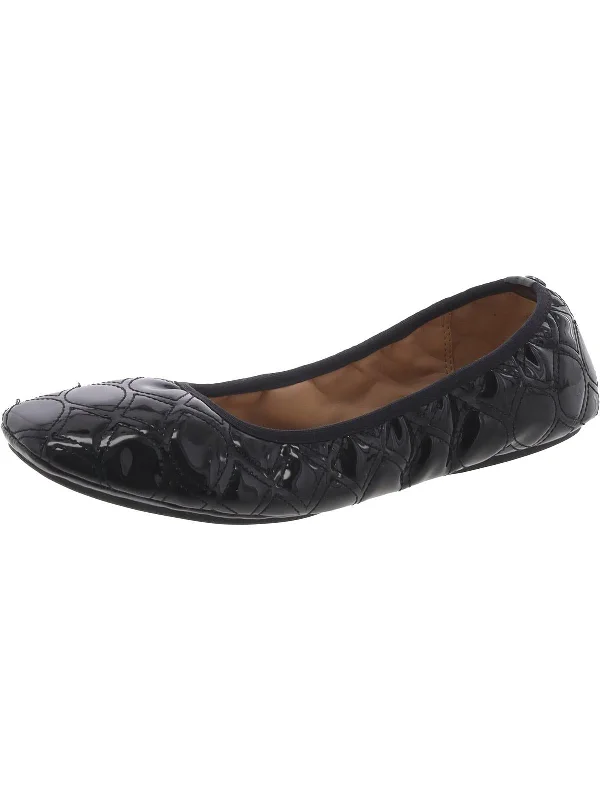 Marie Womens Patent Stretch Ballet Flats