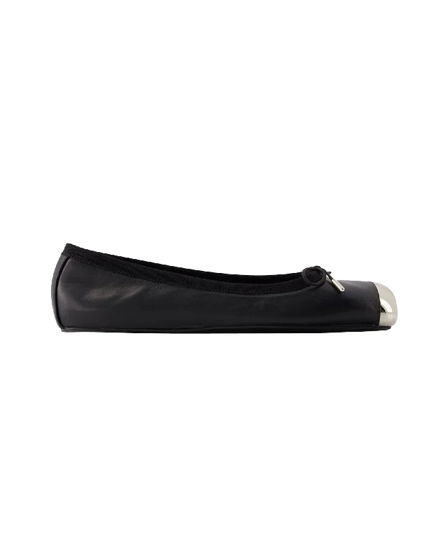 Punk Ballet Flats - Alexander Mcqueen - Leather - Black/Silver