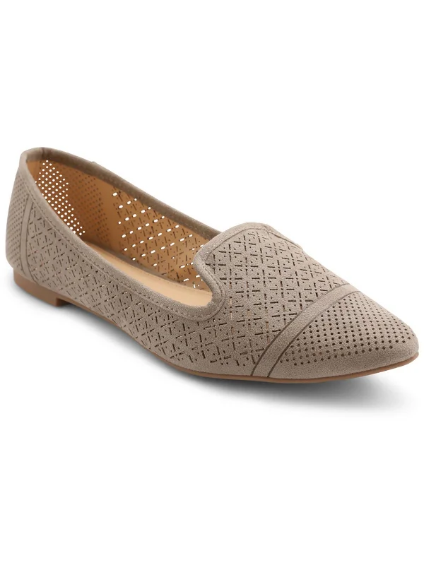 Spring 2021 Womens Faux Suede Slip On Ballet Flats