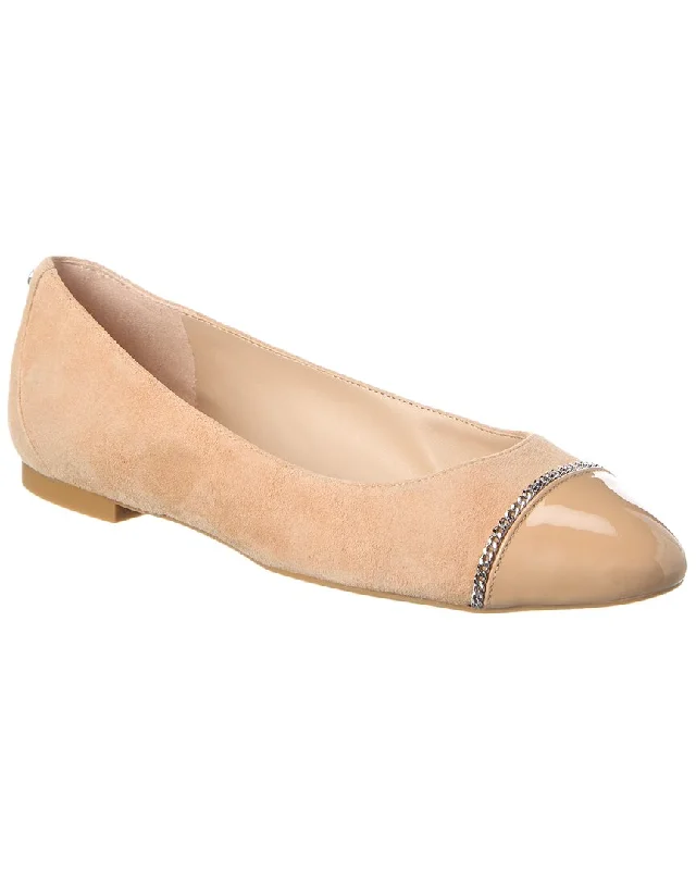 Stuart Weitzman Milla Chain Suede Ballet Flat