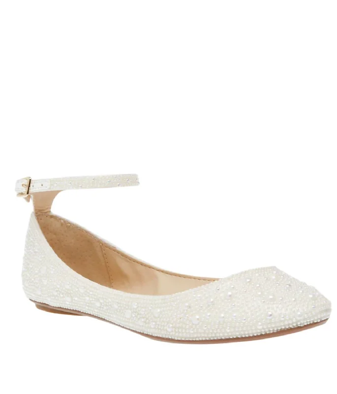 Women Ace Flats In Ivory