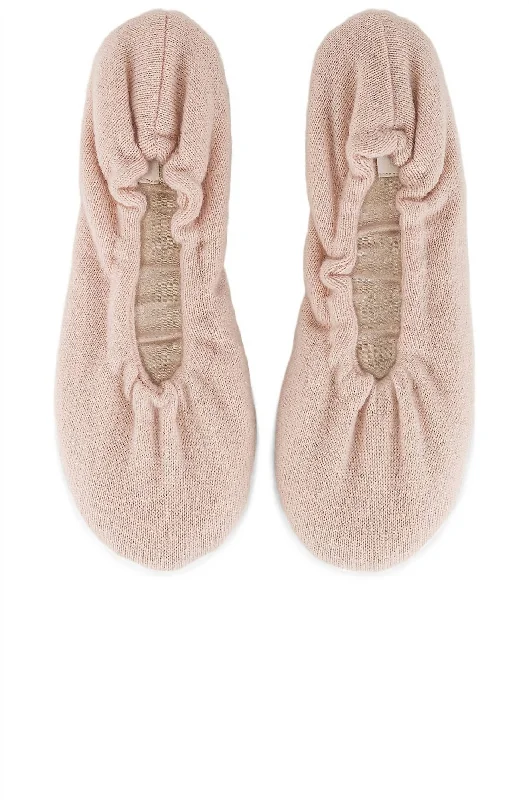 Women's Cashmere Ballet Flat In Pink