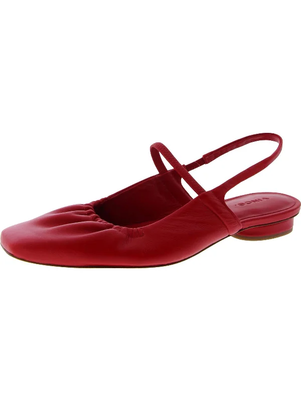 Womens Cushioned Footbed Square Toe Slingbacks