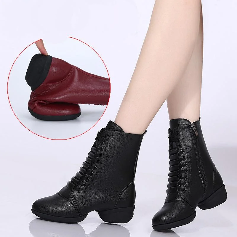 Women's Leatherette 1.5inch Heels Dance Shoes Dance Boots Jazz Dance Boots