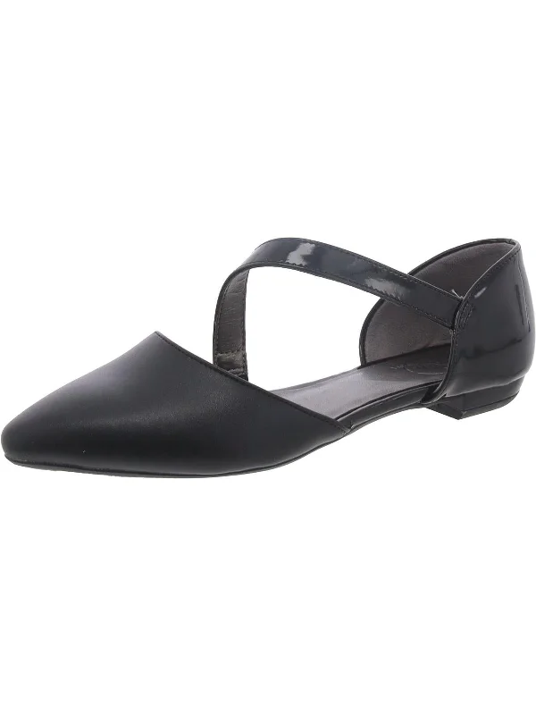 Zalana Womens Faux Leather Slip On Mary Janes