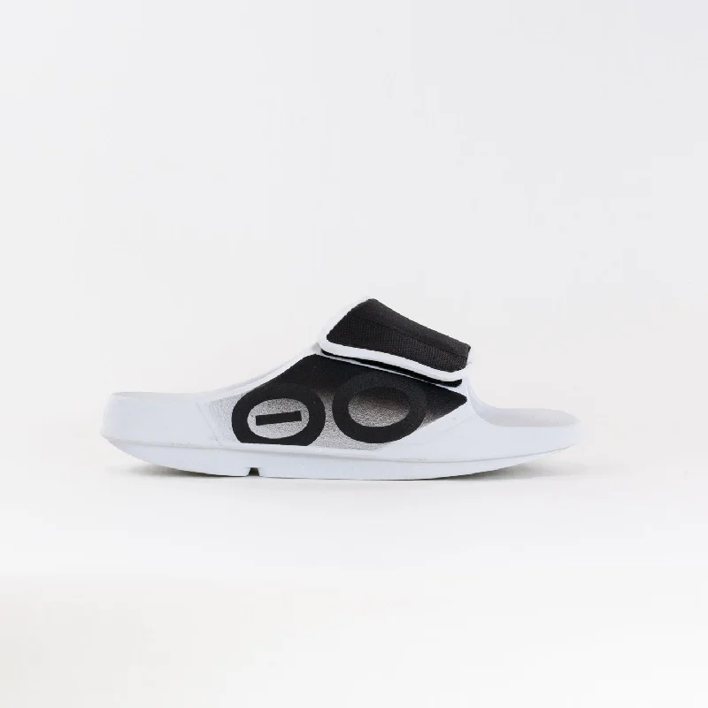 OOFOS OOahh Sport Flex Slide (Unisex) - White/Black