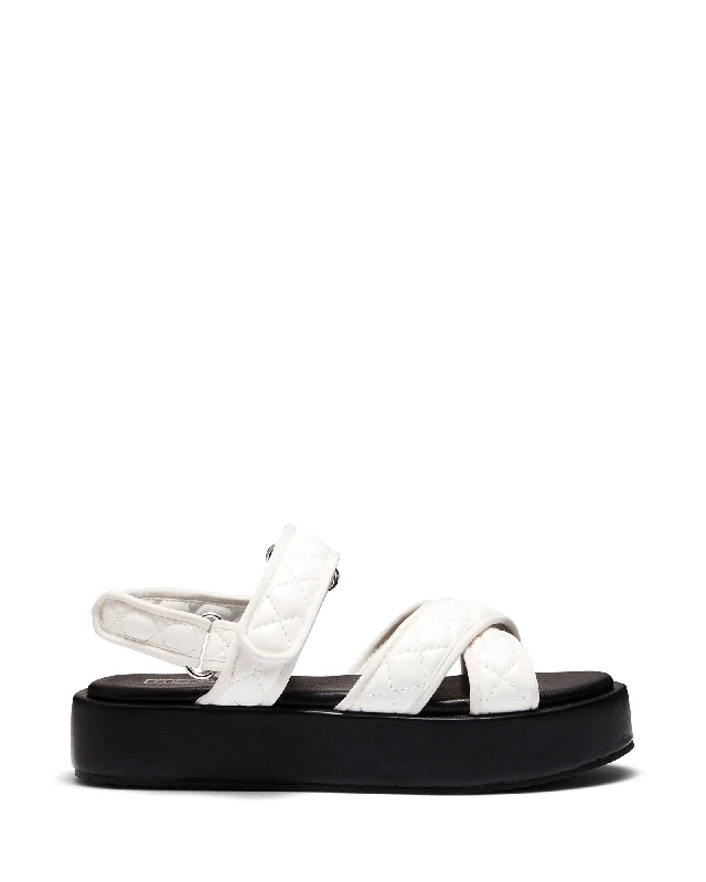 Alexis Flatform Sandal White