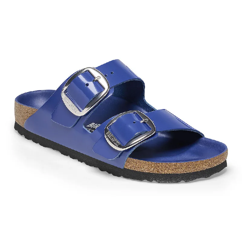 Birkenstock Arizona Big Buckle high shine cobalt blue leather