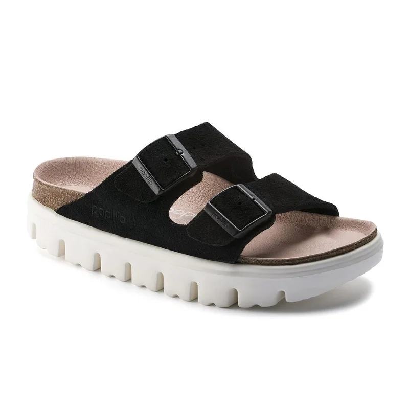 Birkenstock Arizona Chunky Slide Sandal (Women) - Black Suede