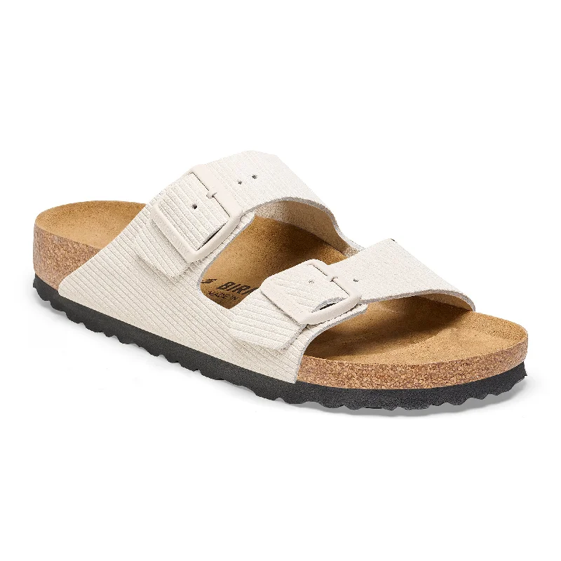 Birkenstock Arizona corduroy antique white suede