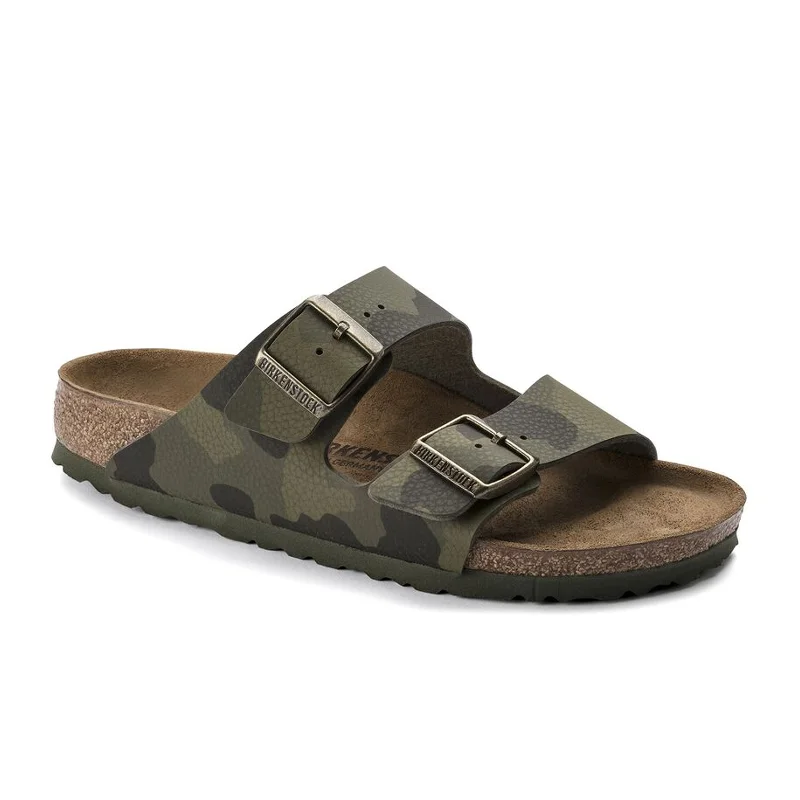 Birkenstock Arizona Slide Sandal (Women) - Desert Soil Camo Green Birko-Flor