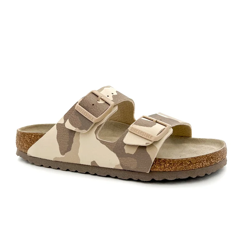 Birkenstock Arizona Slide Sandal (Women) - Desert Soil Sand Camo Birko-Flor