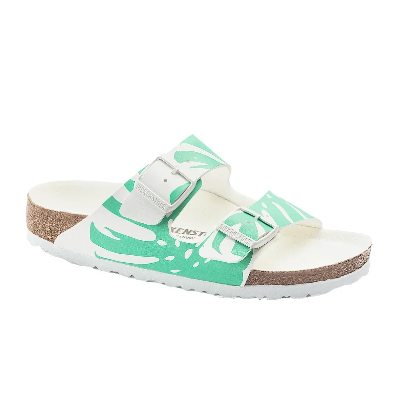 Birkenstock Arizona Slide Sandal (Women) - Monstera Bold Jade Birko-Flor