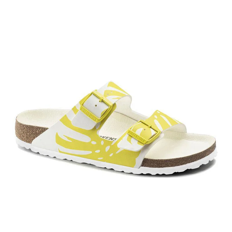 Birkenstock Arizona Slide Sandal (Women) - Monstera Lime Sour Birko-Flor