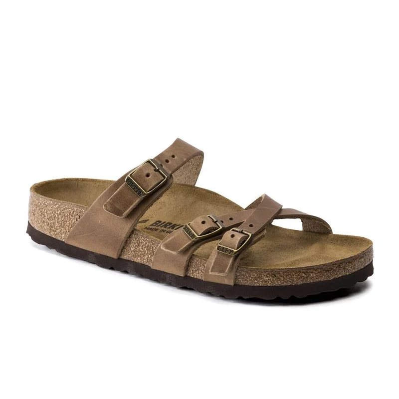 Birkenstock Franca Slide Sandal (Women) - Tobacco Oiled Leather