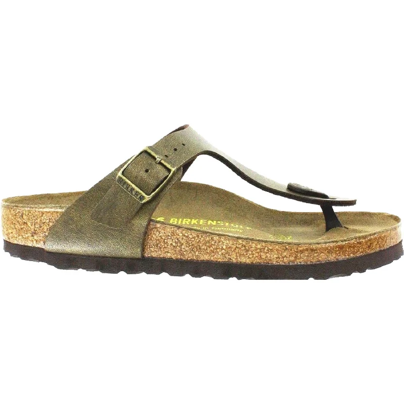 Women's Birkenstock Gizeh Golden Brown Birko-Flor