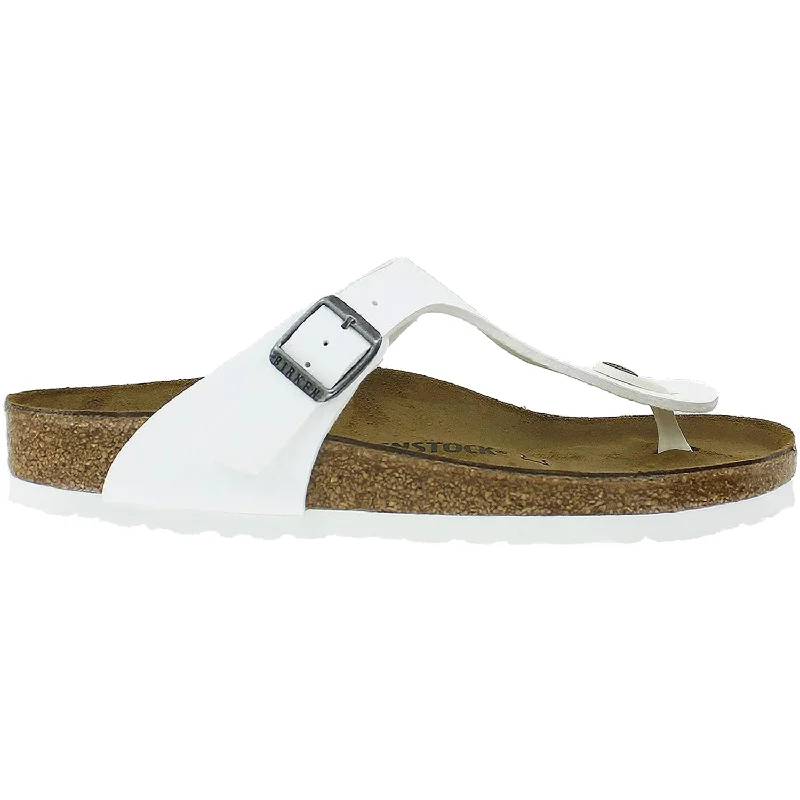 Women's Birkenstock Gizeh White Birko-Flor