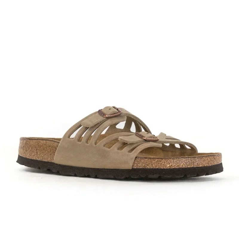 Birkenstock Granada Soft Footbed Slide Sandal (Women) - Tobacco Oiled Leather