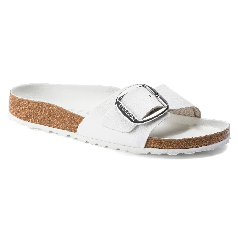 Birkenstock Madrid Big Buckle white leather