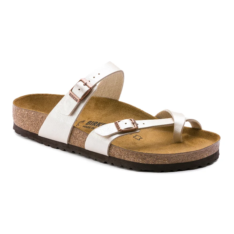 Birkenstock Mayari Sandal (Women) - Graceful Pearl White Birko-Flor