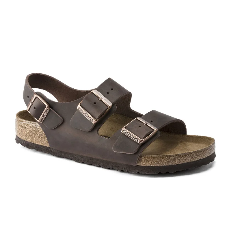 Birkenstock Milano Backstrap Sandal (Unisex) - Habana Oiled Leather