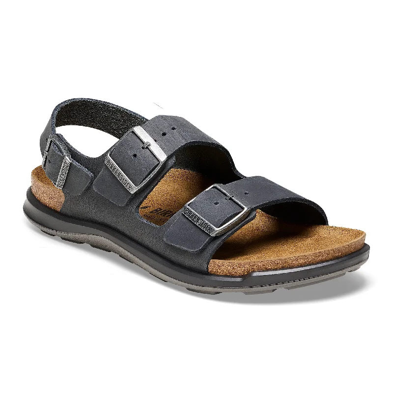 Birkenstock Women's Milano Rugged black oiled leather