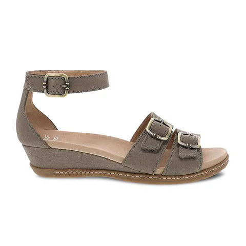 Dansko Astrid Wedge Sandal (Women) - Stone Textured Nubuck