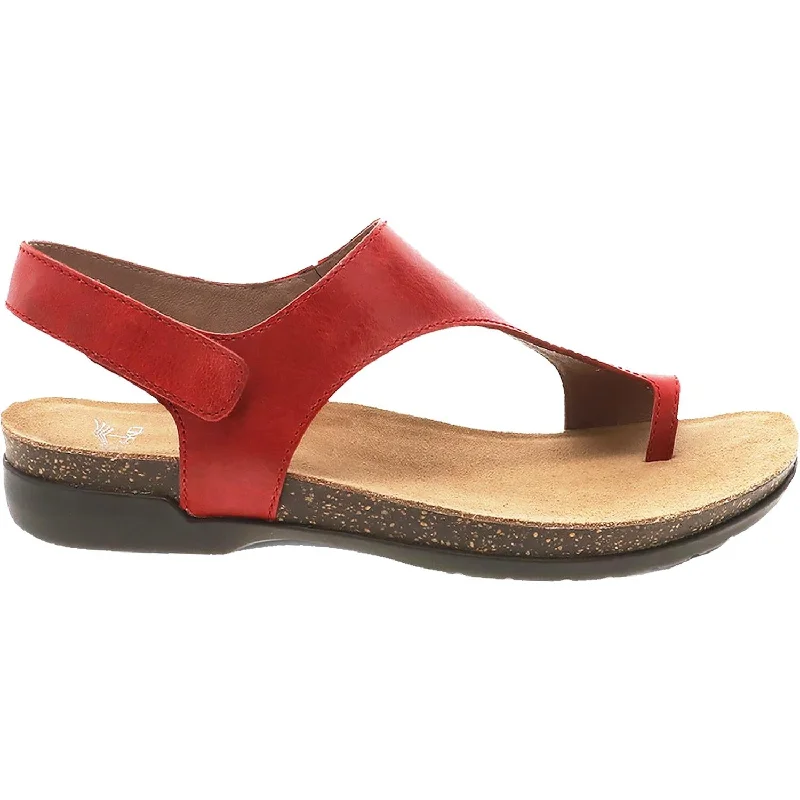 Women's Dansko Reece Red Waxy Burnished Leather