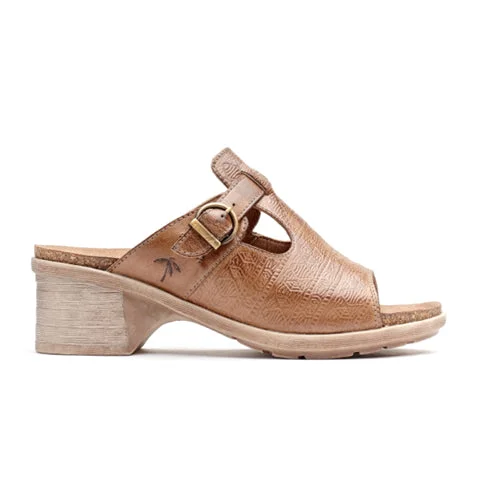 Dromedaris Sharon Heeled Slide Sandal (Women) - Sand