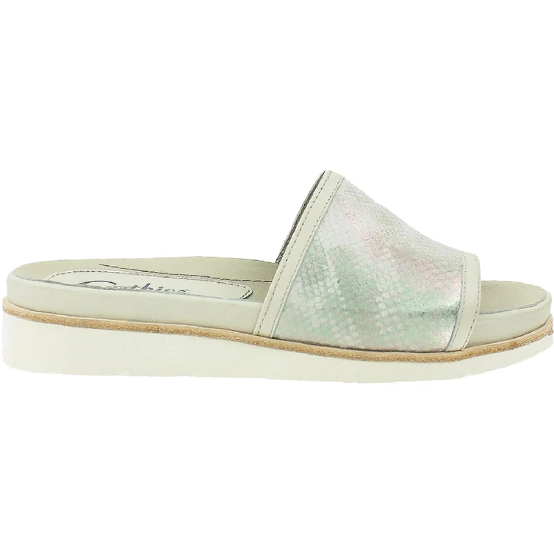 Women's Earthies Crete Off White Metallic Printed Leather