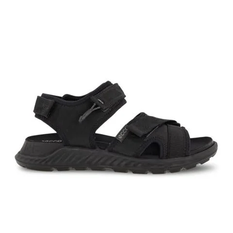 ECCO Exowrap 3 Strap Active Sandal (Women) - Black/Black