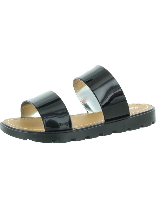 Grove Womens Metallic Slip On Slide Sandals