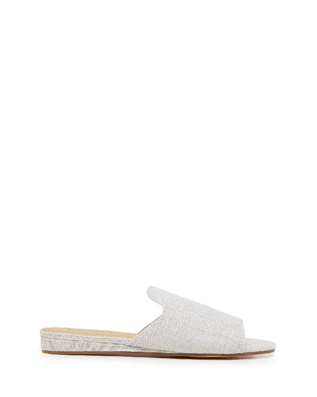 Rambla Flat Sandal Natural Linen