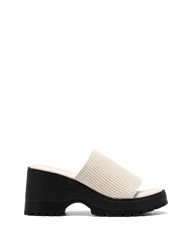 Romy Platform Sandal Bone Knit