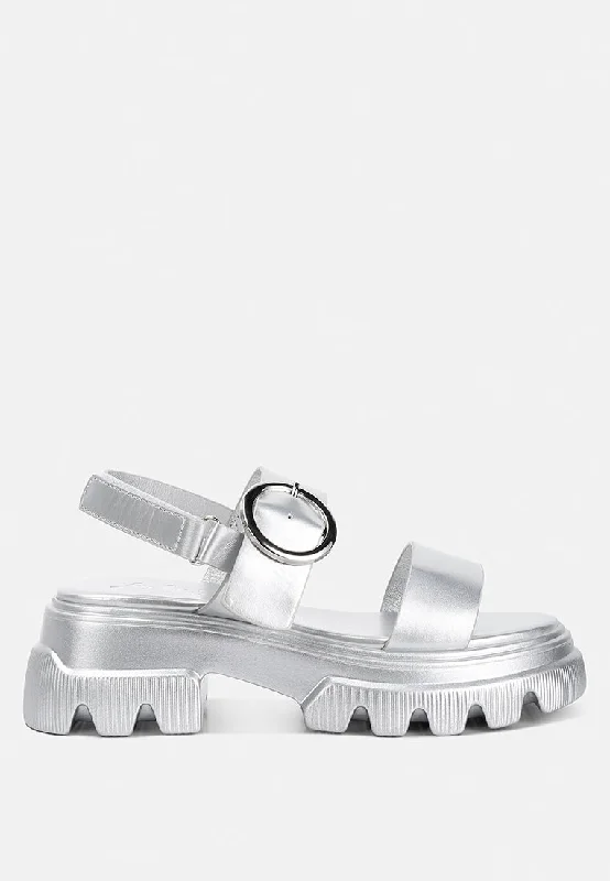 silas metallic chunky sandals