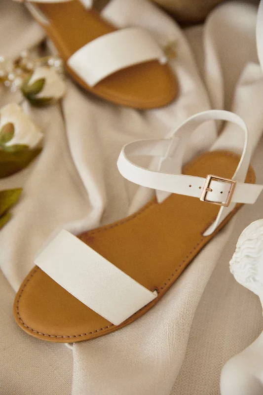 Tulum Style Flat Sandals - White