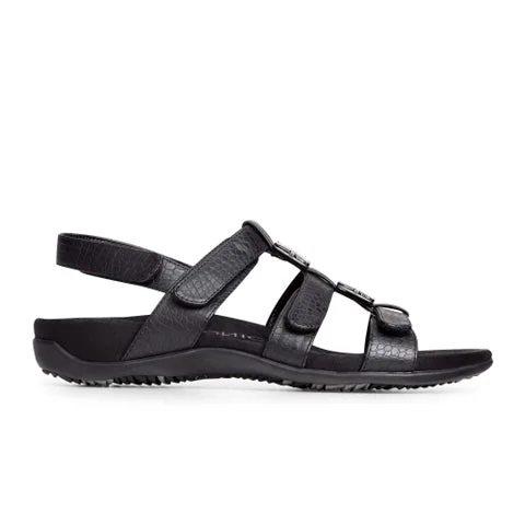 Vionic Amber Backstrap Sandal (Women) - Black Crocodile