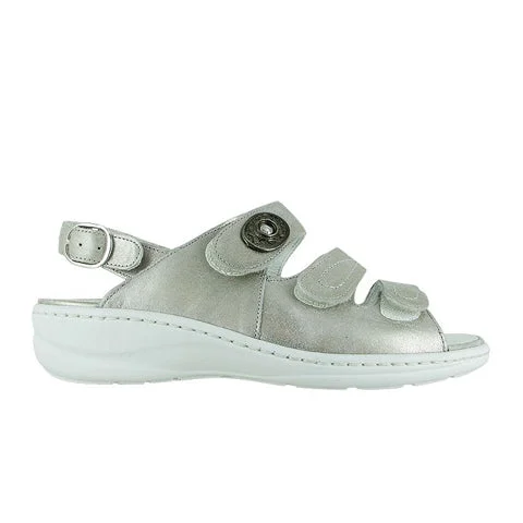 Waldlaufer Zander 408002 Backstrap Sandal (Women) - Silver