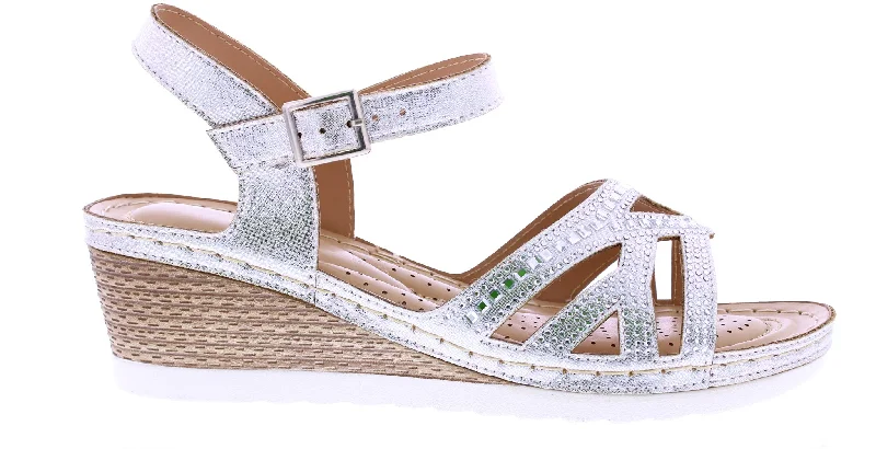 Women Rhinestone Platform Sandal