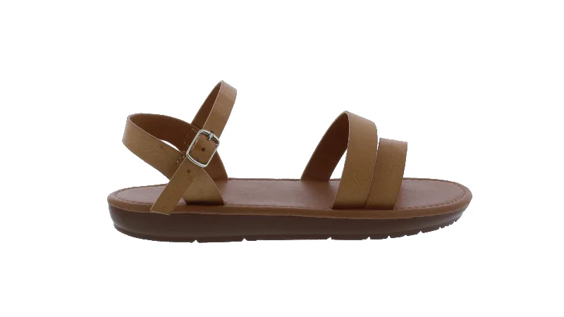 Women Two Strap Sandal with Buckle Closure