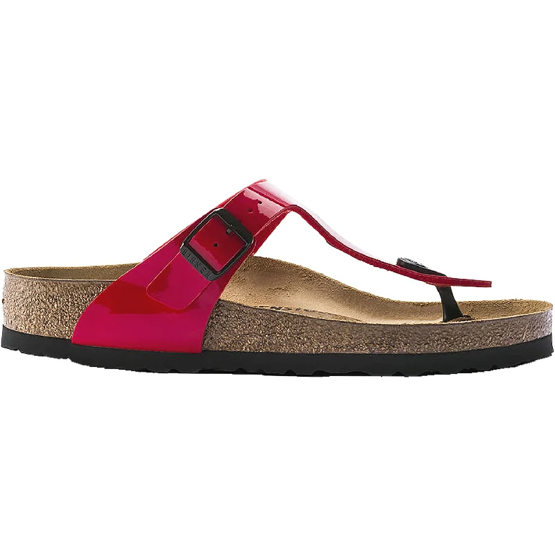 Women's Birkenstock Gizeh Cherry Patent Birko-Flor