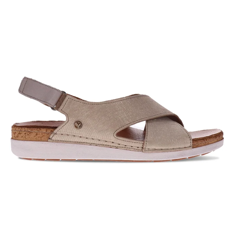 WOMEN'S REVERE COTTESLOE SANDAL | GOLD LINEN