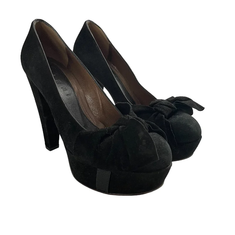 MARNI/Heels/EU 37/Leather/BLK/BOW