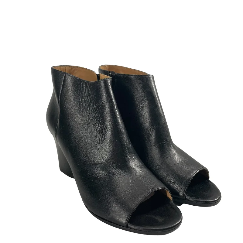 Maison Margiela/Heels/EU 36/Leather/BLK/Open-Toe/BLK WOOD HEEL