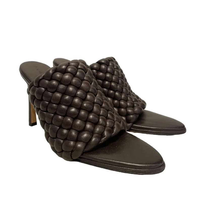 BOTTEGA VENETA/Heels/EU 37/Leather/BRW/Padded Leather Intreccio